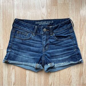 American Eagle Super Stretch Jean Shortie Shorts - Size: 2